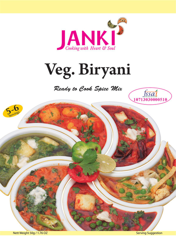 janki Masala Mix (Veg. Biryani) - 50 gms each(8 x 50 g)