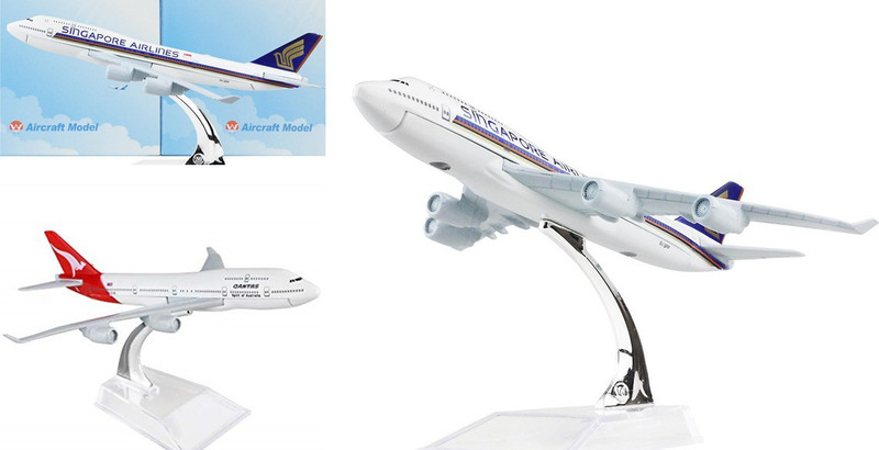 t1aero combo Australian Quantas A380 , singpore A350, singapore B747 16cm Metal Airplane Models Child Birthday Gift Plane Models Home Decoration(White, Blue, Grey, Pack of: 3)