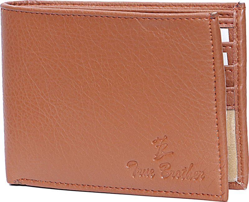 true brother Boys Casual Brown Artificial Leather Wallet(8 Card Slots)
