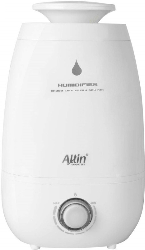 Allin Exporters H-182 Cool Mist Ultrasonic Humidifier Overnight Air Purifier with Adjustable Mist and Waterless Auto-Off Portable Room Air Purifier(White)