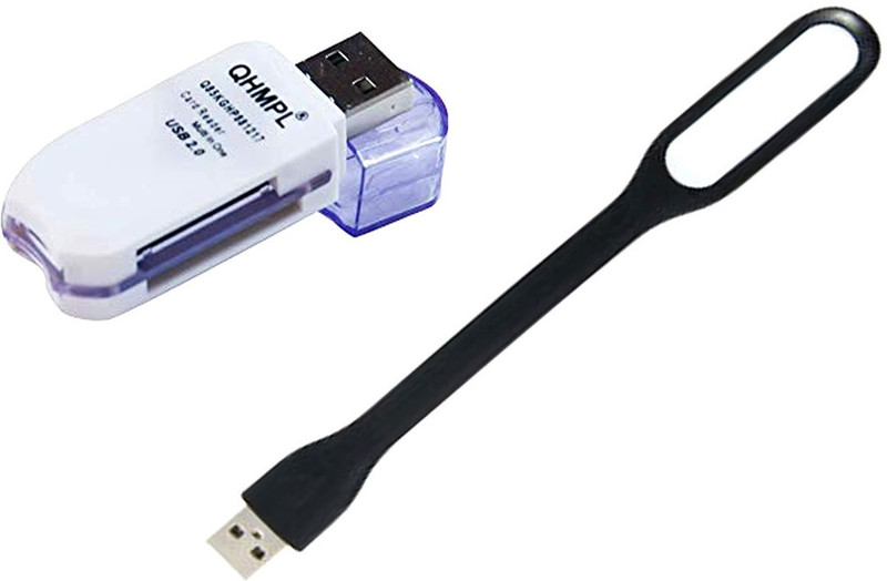 QHMPL QHM5087 High Speed All In One (White) With USB LED Card Reader(White, Black)