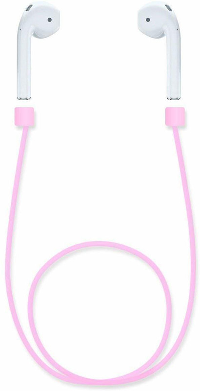 CellFAther Speaker Case Cover for Magnetic AirPods Silicone Strap Sports Strap Wire Cable Connector for Apple AirPods(Pink, Silicon)