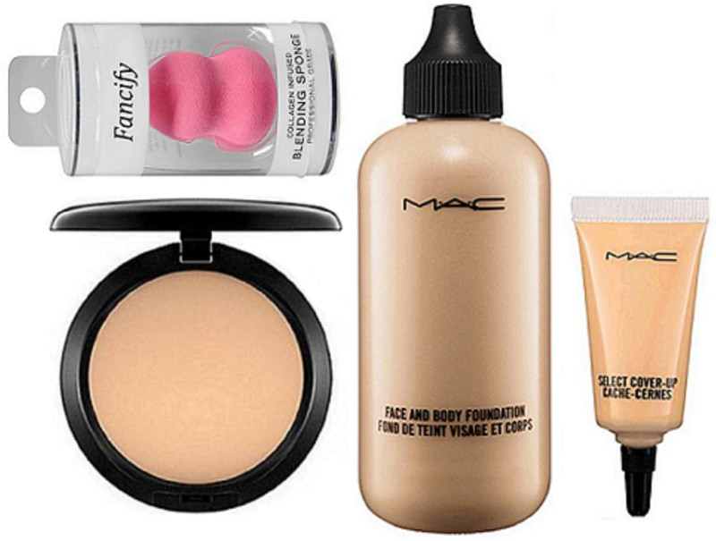 fancify Sponge puff, Face And Body Foundation, Pressed Powder Compact, Select Cover Up Cache Cernes(Set of 4)