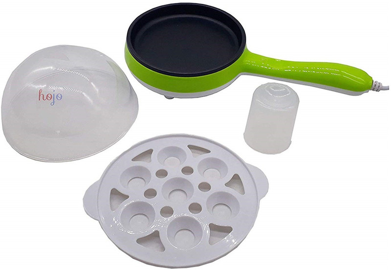 Hojo Non-Stick Electric Frying Pan Egg Boiler 2 in 1 Multifuctional Kitchen Cooking Tools for Eggs Egg Cooker(Multicolor, 7 Eggs)