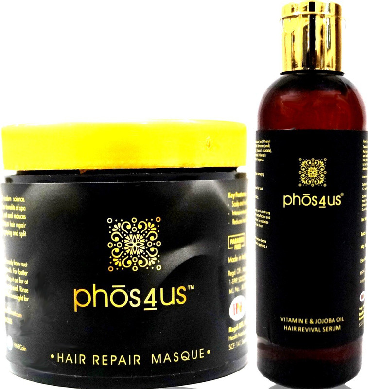 phos4us Hair Repair Mask,Masque and Vitamin E Jojoba Oil Hair Revival Serum(100 g)