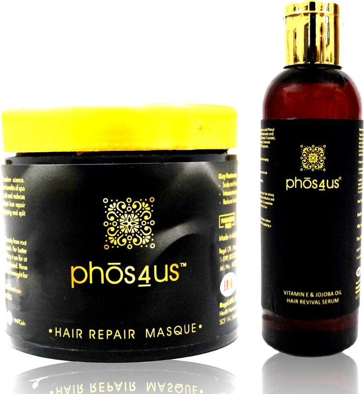 phos4us Hair Spa Cream and Vitamin E, Jojoba Oil Hair Revival Serum(100 ml)