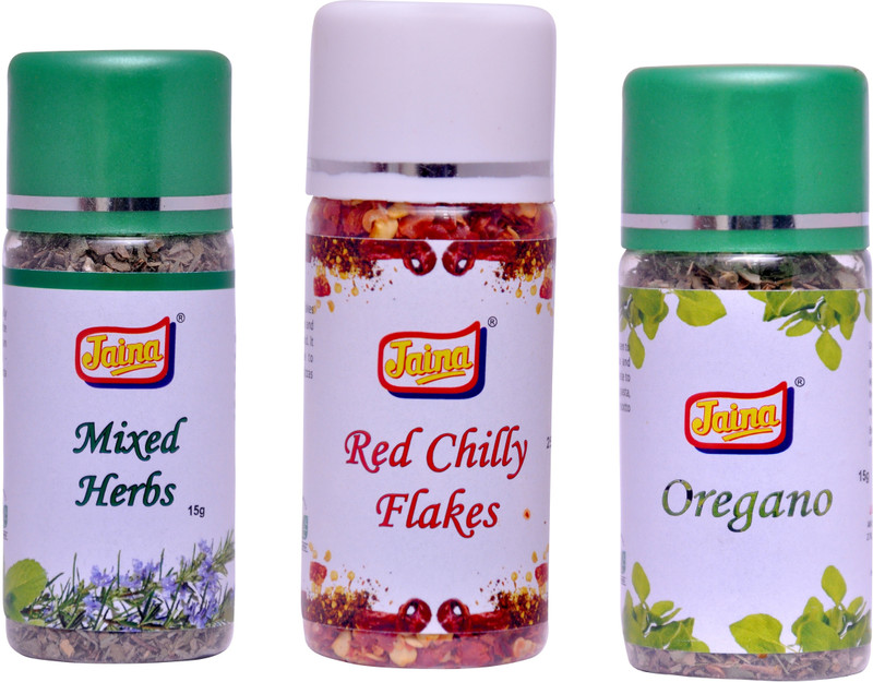 jaina Chinese Combo - Mixed Herbs(15 gm), Red chilly flakes(25 gm), Oregano(15 gm)(55 g)