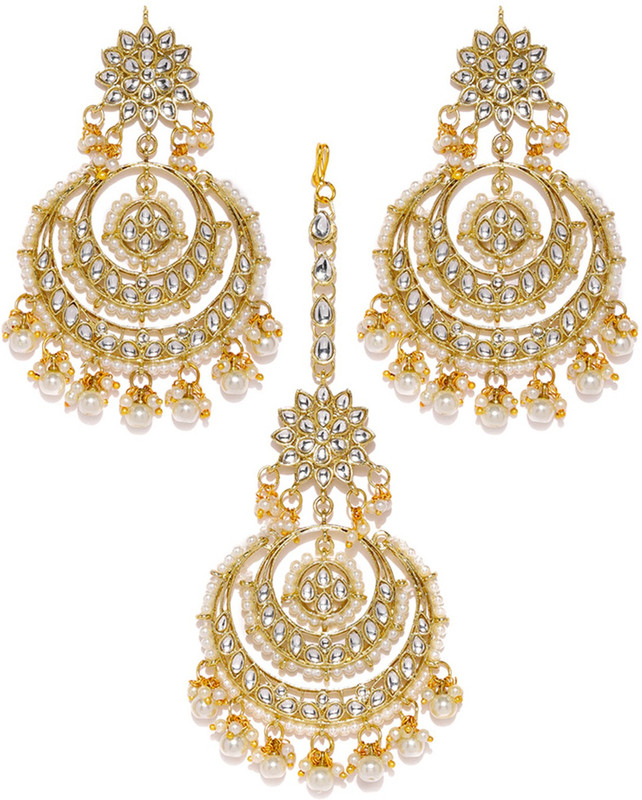Zaveri pearls zinc jewel set top