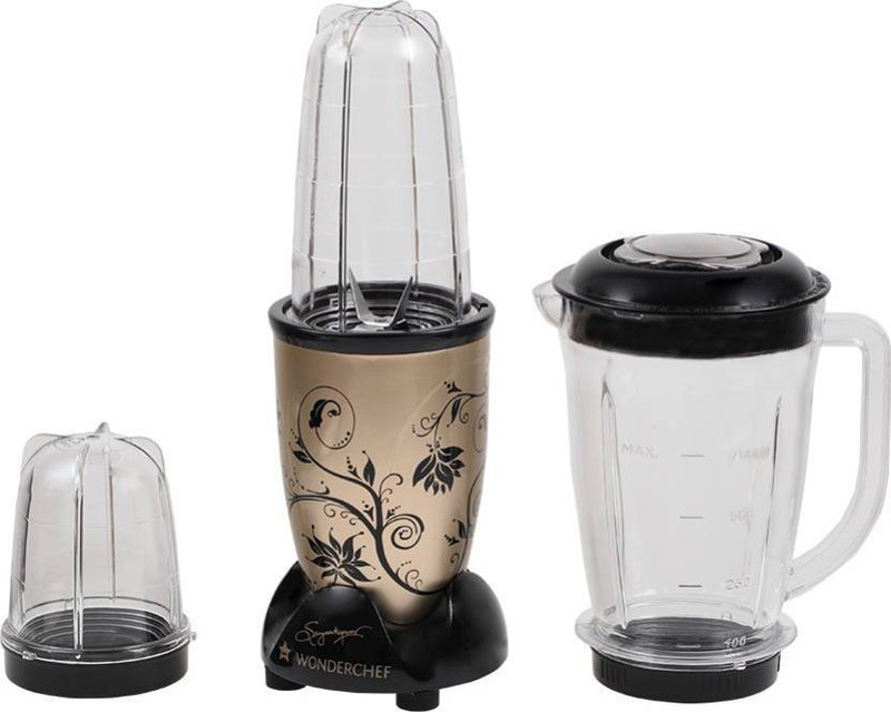 Wonderchef Nutriblend with Mixing Jar Nutriblend champagne 400 W with Mixing Jar 400 Juicer Mixer Grinder(Champgne, 3 Jars)