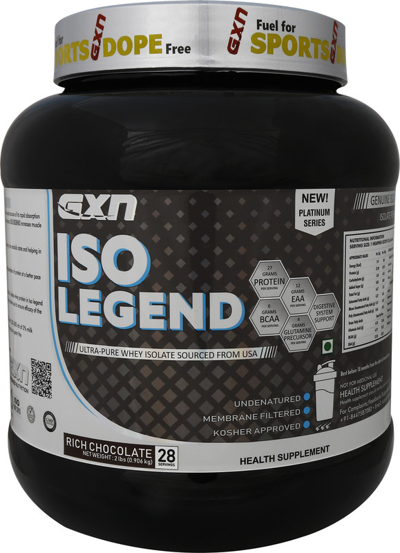 GREENEX NUTRITION (GXN) ISO Legend 2lbs Whey Protein(906 g, Rich Chocolate)