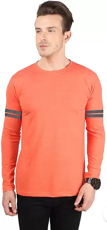 stylepick Color Block Men Round Neck Orange T-Shirt