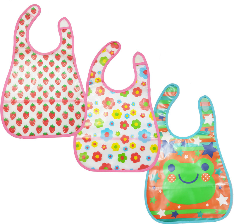 My New Born Waterproof Original-Premium Quality Plastic Apron/bibs-Cartton(Multicolor)