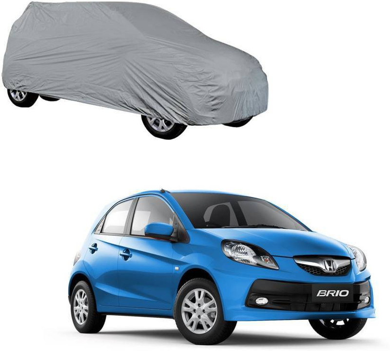 npms Car Cover For Honda Brio (Without Mirror Pockets)(Grey, For 2017 Models)