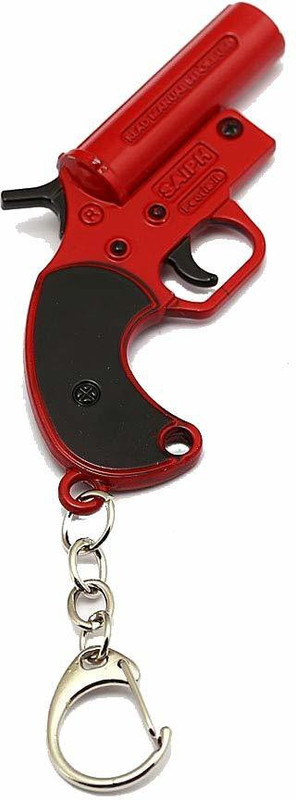 shibu Exclusive Pubg Flare Gun Latest Keychain (Red) (Special Limited Edition) Key Chain