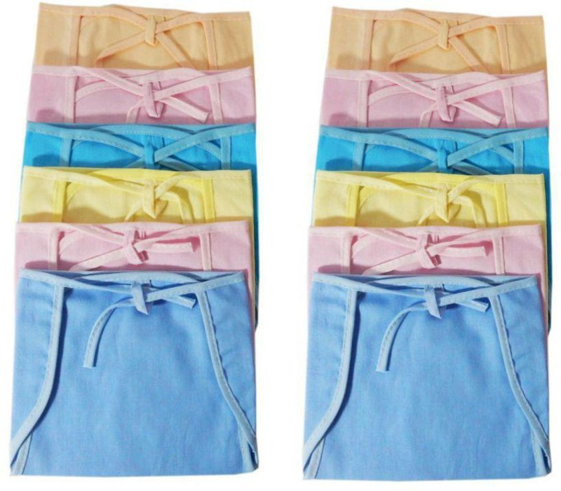 yodream Cotton Cloth Nappies/ Diapers / Langot for New Born Baby Washable and Reusable (0-9 Months Pack Of 12)