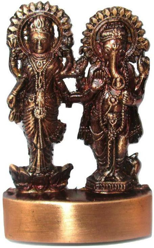 shriramkart Laxmi Ganesh Idol/Lakshmi Ganesh Statue/Murti 100% Good Quality Idol Decorative Showpiece  -  6.5 cm(Metal Alloy)