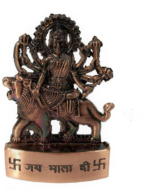 shriramkart Durga Idol/Doorga Statue/Murti 100% Good Quality idol ( Brown) Decorative Showpiece  -  6.5 cm(Metal Alloy)