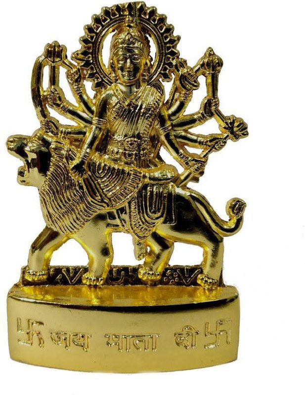 shriramkart Durga Idol/Doorga Statue/Murti 100% Good Quality idol( Gold) Decorative Showpiece  -  6.5 cm(Metal Alloy)