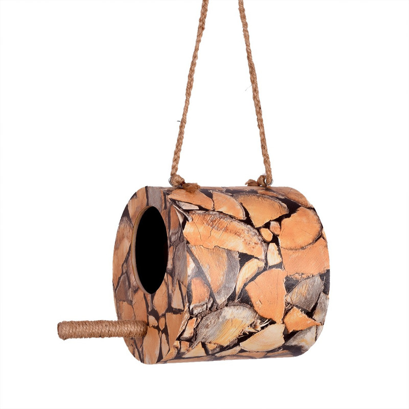 kalrav house Bird house/Bird nest/Sparrow home/Size : 6 inch x 6 inch x 6 inch Bird House(Hanging, Wall Mounting, Tree Mounting)