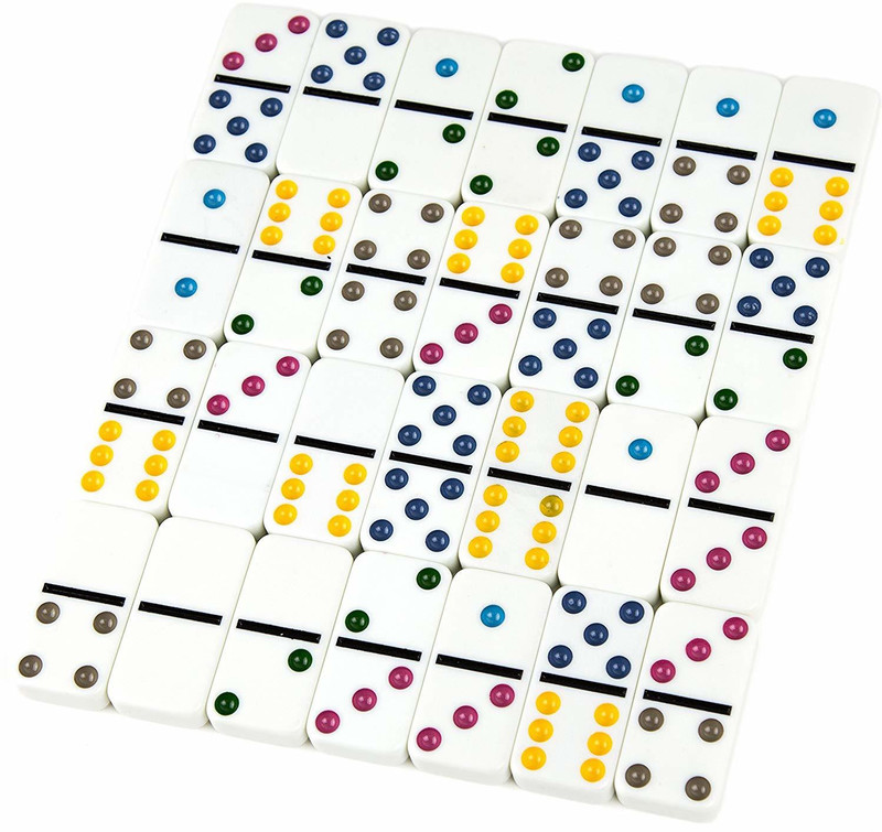 Toy Jumble Dominos Double Six Dot Dominoes Learning Board Game