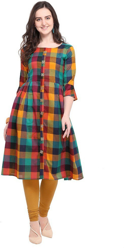 kabir fashion Women A-line Multicolor Dress