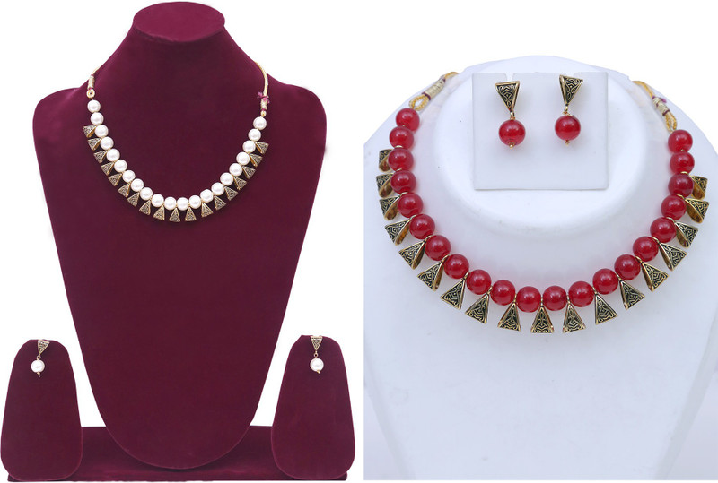 NAKIT Alloy Jewel Set(Red, White, Gold)