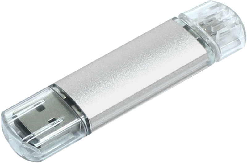 aavehi 2 in 1 Real Capacity OTG External Micro USB Flash Drive 16 GB Pen Drive(Silver)