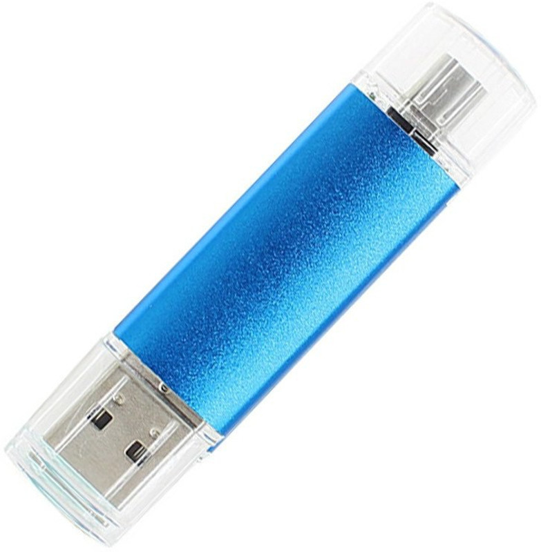 aavehi 2 in 1 Real Capacity OTG External Micro USB Flash Drive2.0 16 GB Pen Drive(Blue)