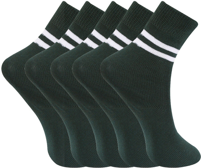 bodysense Green, White Uniform Sock(Chandigarh)