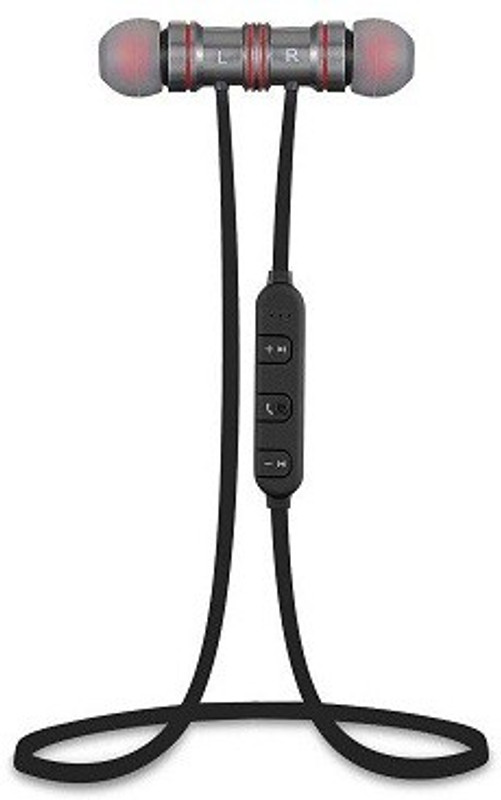 yora Magnet Metal Sports Bluetooth (Black) Bluetooth Headset with Mic(Black, In the Ear)