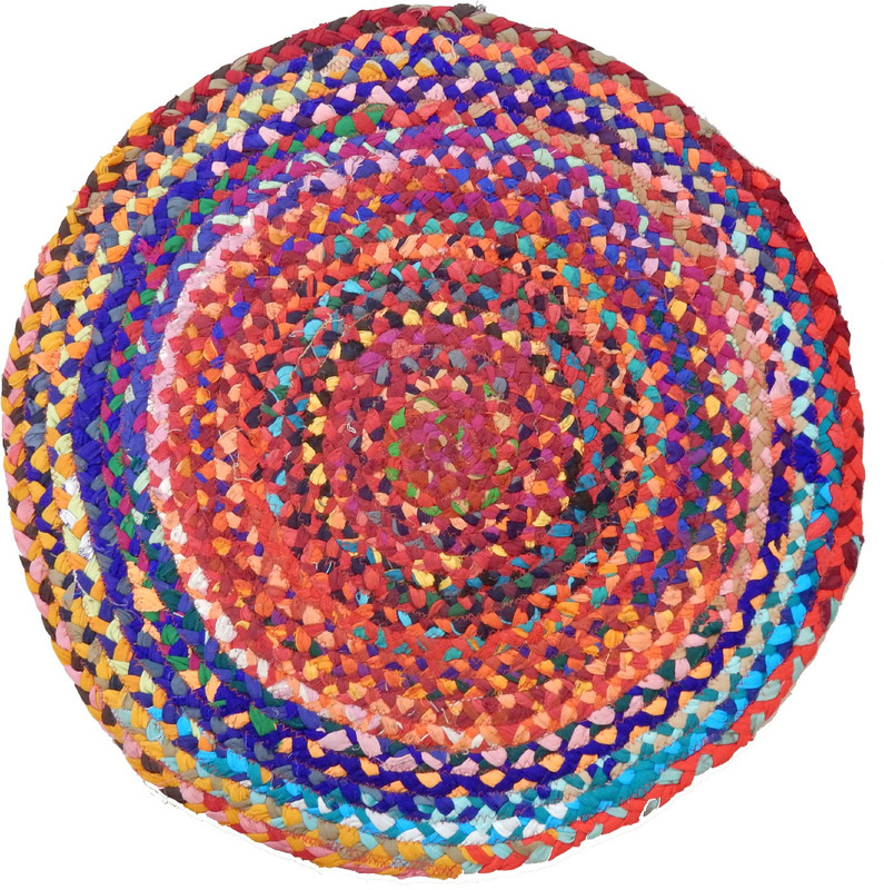 iinfinize Jute, Cotton Door Mat(Multicolor, Red, Medium)