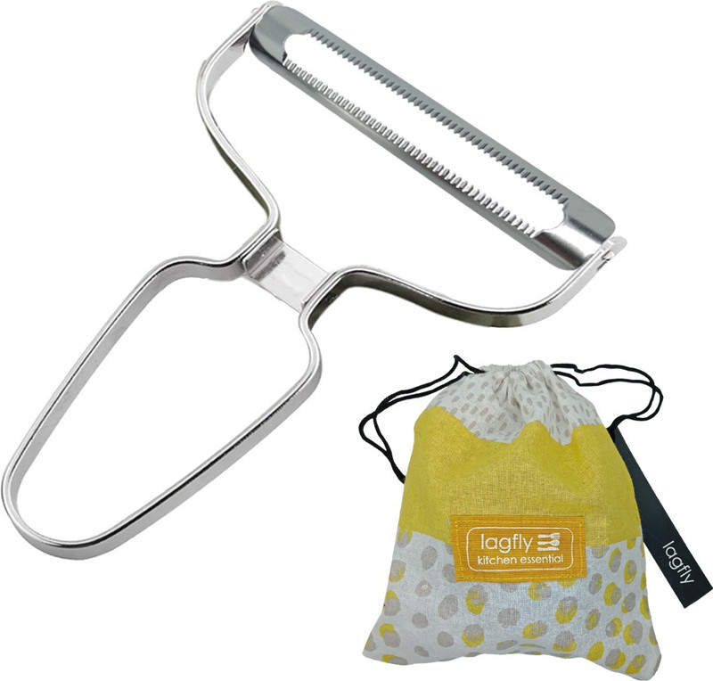 lagfly Ultra Sharp Serrated Blade Wide Peeler for cabbage ,large Fruits & Veggies Y Shaped Peeler(Steel)