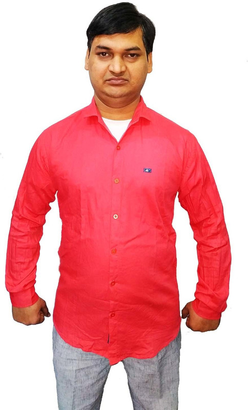 tyagiji Men & Women Solid Casual Red Shirt
