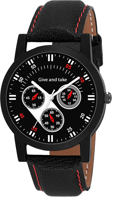 give and take 5836-G Super Stylish Black Corporate Modish Watch - For Men best black Analog watch for men Analog Watch  - For Men