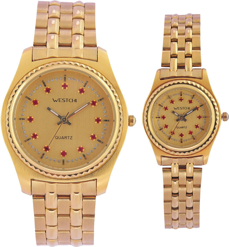 Westchi P6103GG Standred Analog Watch - For Couple