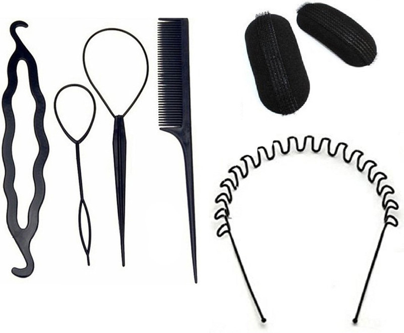 Buy Jagtek Hair Styling Combo Set 8 4pcs Hair Braided Styling Tool Hair Roller Bridles Magic Hair Twist Tool Style Pack Of 2 Black Color Zigzag Wavy Hair Band