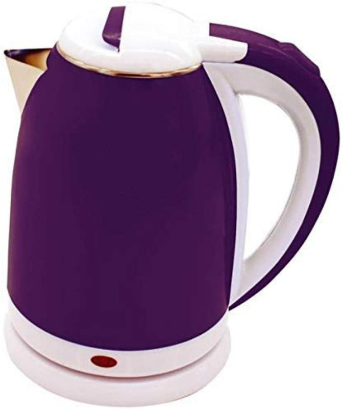 EUROS Stainless Steel Electric Kettle Lockable Lid LED Indicator Light 1.8L Capacity 1500 Watt - Purple Electric Kettle(1.8 L, Purple)