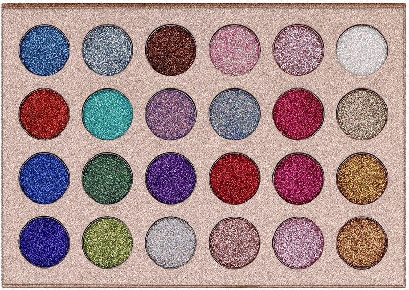kviya ™ Eyeshadow Palette Glitter - 24 Colours Eyes Makeup 1 ml(Multicolor)