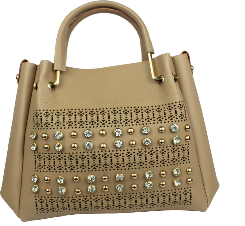 feather cruz Women Tan Hand-held Bag