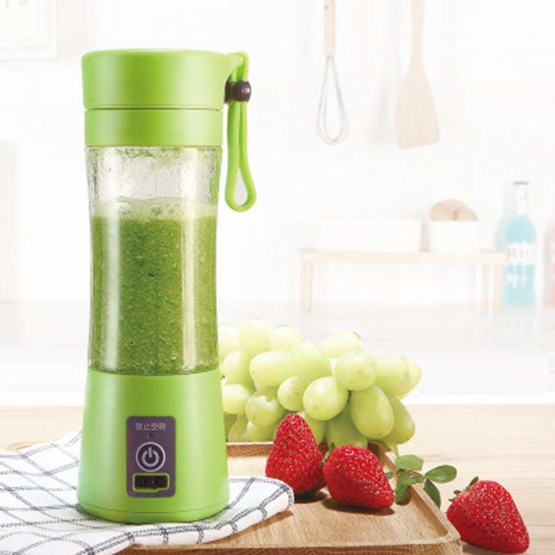 Buyerzone NA Rechargeable USB Mini Juicer Bottle Blender for Making Juice, Shake, Smoothies (Multicolour) 220 Juicer Mixer Grinder(Green, 1 Jar)
