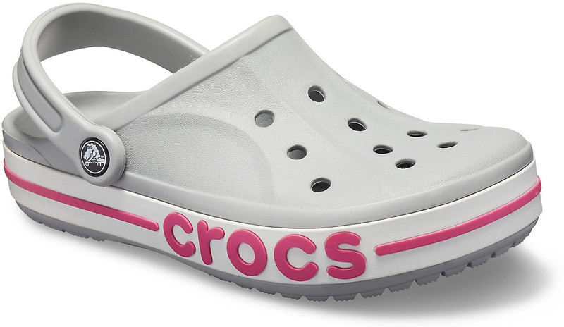 Crocs Men Light Grey/Candy Pink Sandals Crocs Men Light Grey/Candy Pink Sandals