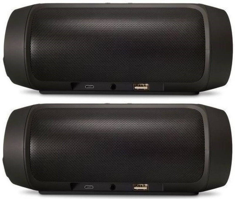 mobifox Two speaker connect in single device 5 W Bluetooth Speaker (black, Stereo Channel) 15 W Bluetooth  Speaker(Black, Stereo Channel)