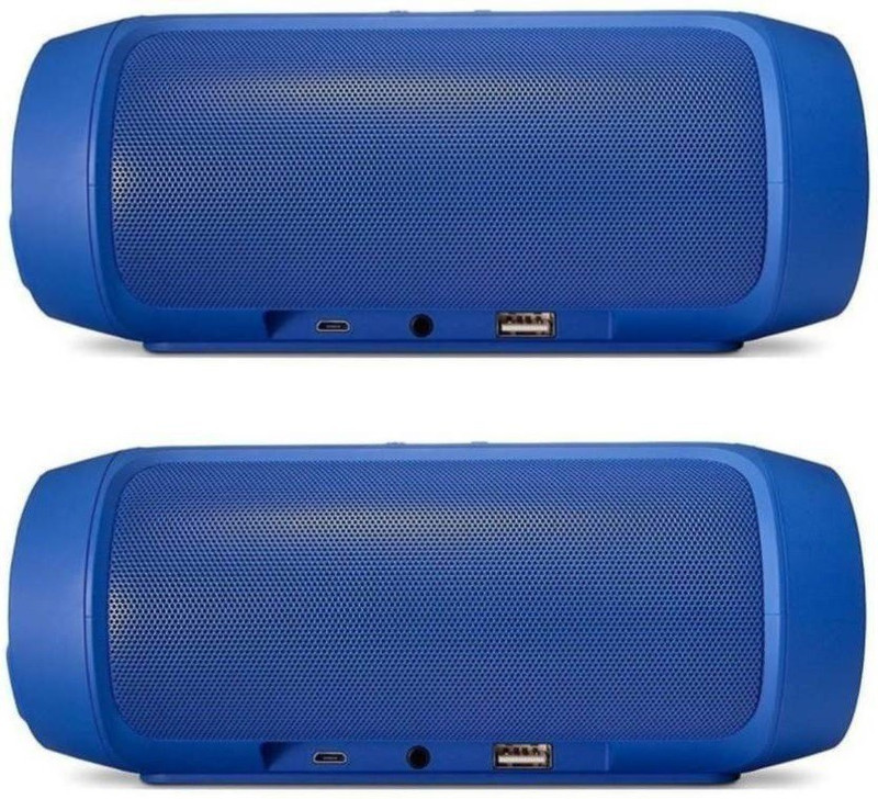 mobifox Two speaker connect in single device 5 W Bluetooth Speaker (blue, Stereo Channel) 15 W Bluetooth  Speaker(Blue, Stereo Channel)