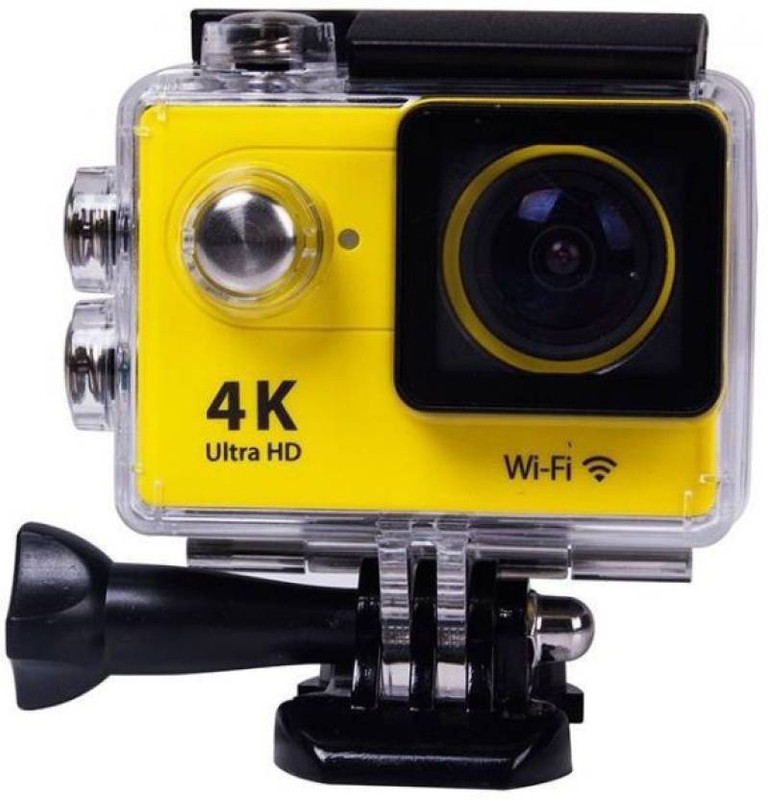 BIRATTY 4k Camera Ultra HD Water Resistant 4K Sports Sports and Action Camera Sports and Action Camera(Yellow, 12 MP)