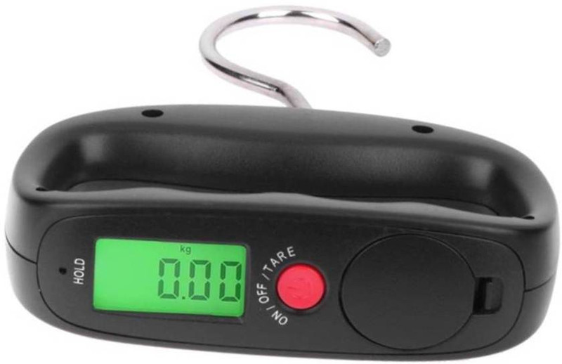 Rorian 50Kg Portable Hanging Luggage Weight Machine Digital for Weighing Household Items or luggage Weighing Scale(Black)