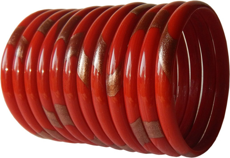 vermahandicrafts Glass Bangle Set(Pack of 12)