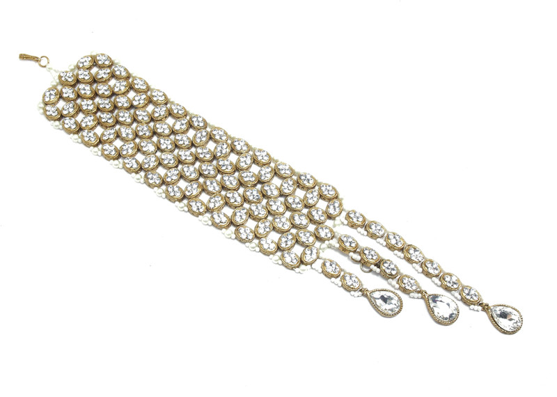 padmavati bangles Alloy Cubic Zirconia Gold-plated Bracelet
