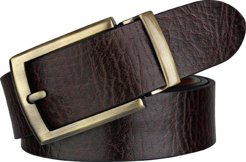 kaezri Men Casual Black Genuine Leather Belt