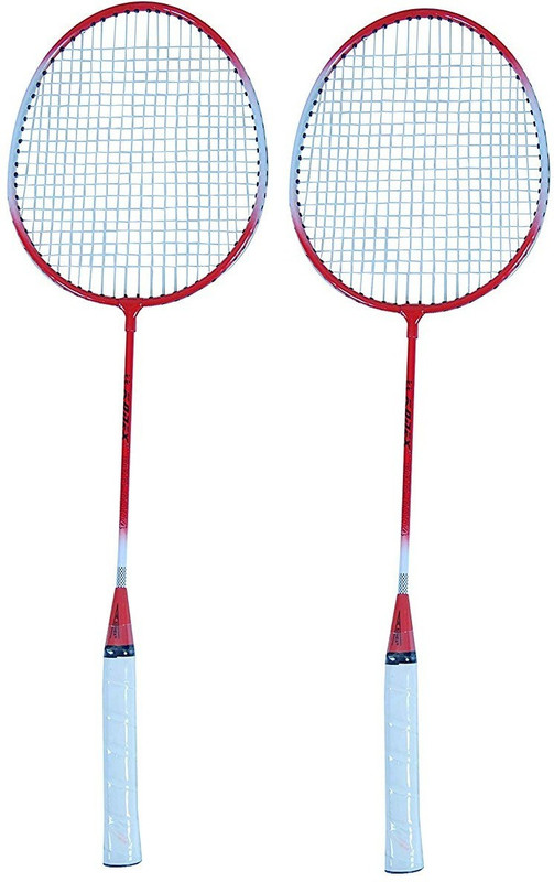 helly bedmintion recqurt Red Strung Badminton Racquet(Pack of: 2, 200 g)