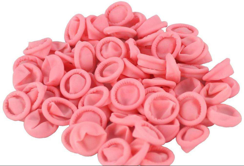 sky enterprise shop ESD Safe (Anti Static Finger Cots) (Pink Latex  Safety Gloves(1000)
